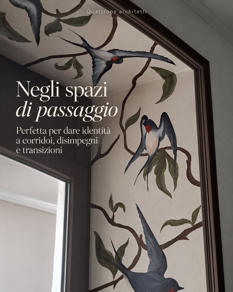Carta da parati intorno alle porte: decorazioni creative e originali